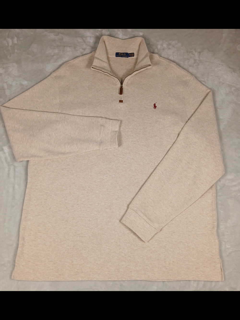 Polo Ralph Lauren 1/4 Zip Pullover XXL Men's Cream